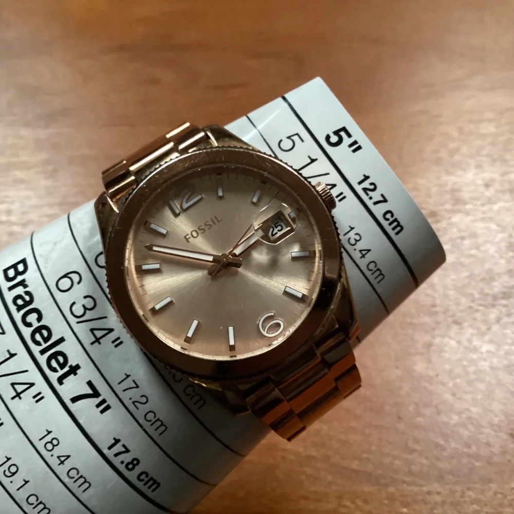 Fossil Perfect Boyfriend Rose Gold-tone Women’s Watch ES 3587